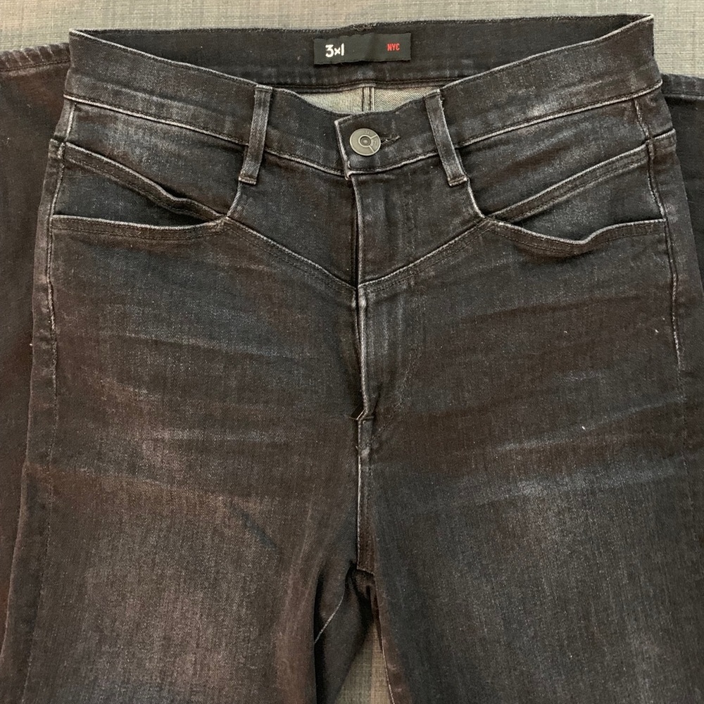 3x1 high waisted faded black skinny jeans